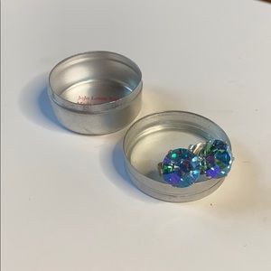 Jojo Loves You Glacier Blue Bling Studs Swarovski